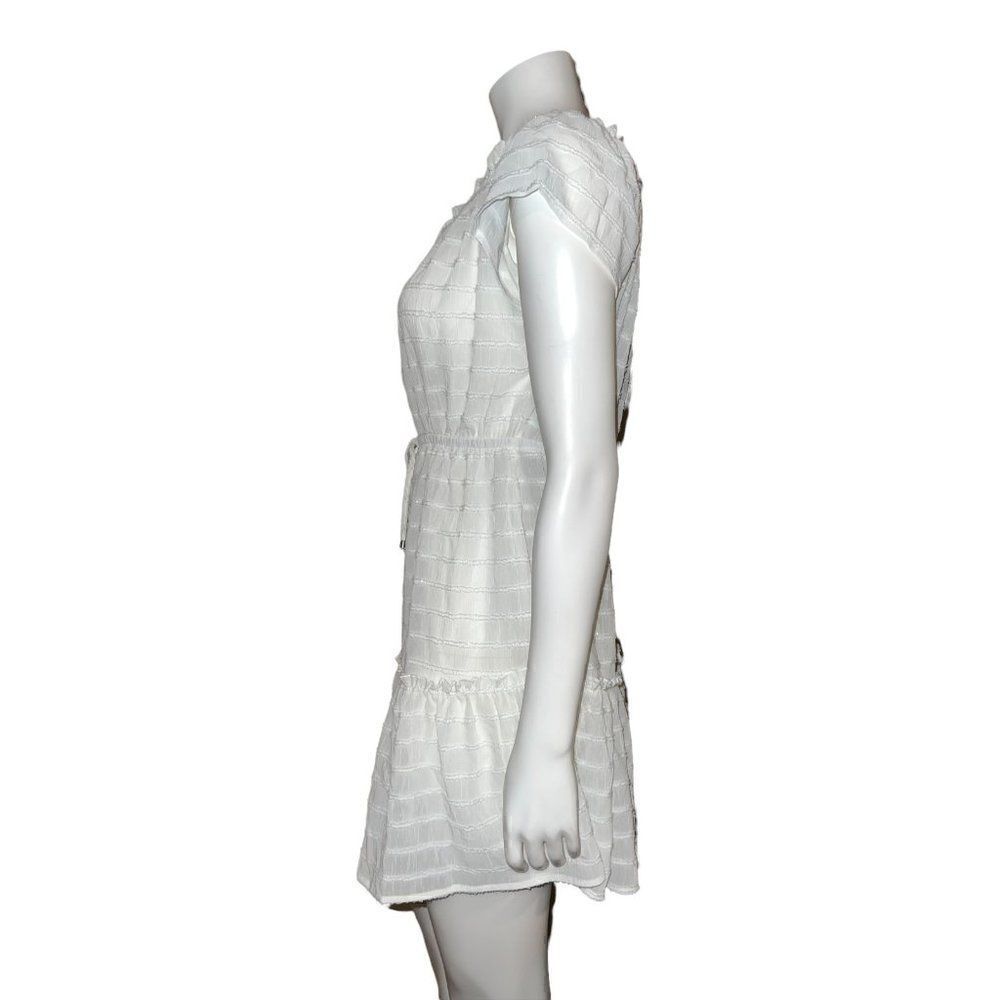 Miken White Juniors' Ruffled Swim Cover-up Dress Sparkle Extra Small NWT - Picture 4 of 8